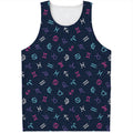 Colorful Zodiac Symbols Pattern Print Men's Tank Top