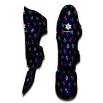 Colorful Zodiac Symbols Pattern Print Muay Thai Shin Guard