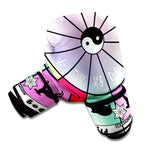 Colourful Chinese Zodiac Wheel Print Boxing Gloves