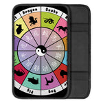 Colourful Chinese Zodiac Wheel Print Car Center Console Cover