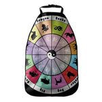 Colourful Chinese Zodiac Wheel Print Car Seat Organizers