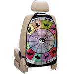 Colourful Chinese Zodiac Wheel Print Car Seat Organizers