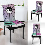 Colourful Chinese Zodiac Wheel Print Dining Chair Slipcover