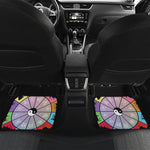 Colourful Chinese Zodiac Wheel Print Front and Back Car Floor Mats