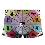 Colourful Chinese Zodiac Wheel Print Men's Boxer Briefs