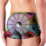 Colourful Chinese Zodiac Wheel Print Men's Boxer Briefs