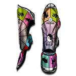 Colourful Chinese Zodiac Wheel Print Muay Thai Shin Guard