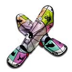 Colourful Chinese Zodiac Wheel Print Muay Thai Shin Guard