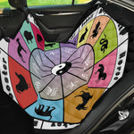Colourful Chinese Zodiac Wheel Print Pet Car Back Seat Cover