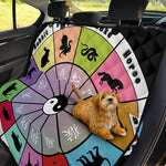 Colourful Chinese Zodiac Wheel Print Pet Car Back Seat Cover