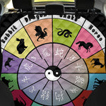 Colourful Chinese Zodiac Wheel Print Pet Car Back Seat Cover