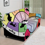 Colourful Chinese Zodiac Wheel Print Sofa Cover