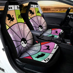 Colourful Chinese Zodiac Wheel Print Universal Fit Car Seat Covers