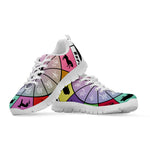 Colourful Chinese Zodiac Wheel Print White Sneakers