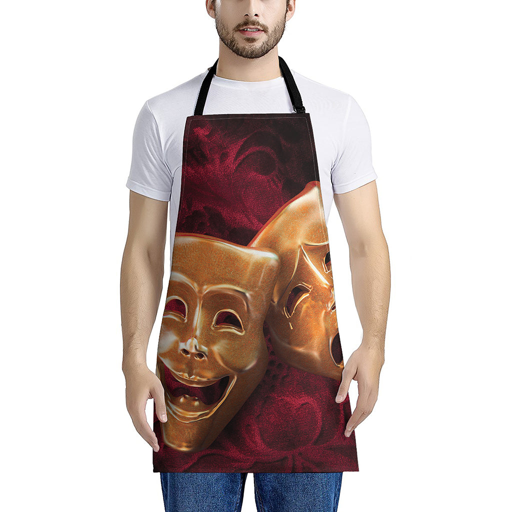 Comedy And Tragedy Theater Masks Print Apron