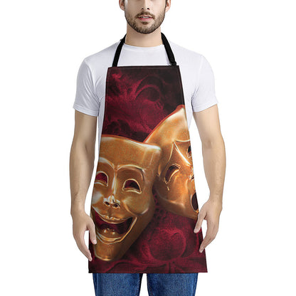 Comedy And Tragedy Theater Masks Print Apron