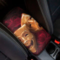 Comedy And Tragedy Theater Masks Print Car Center Console Cover