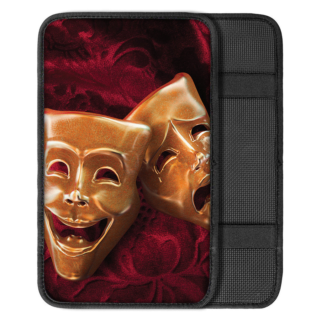 Comedy And Tragedy Theater Masks Print Car Center Console Cover