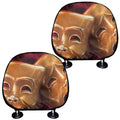 Comedy And Tragedy Theater Masks Print Car Headrest Covers