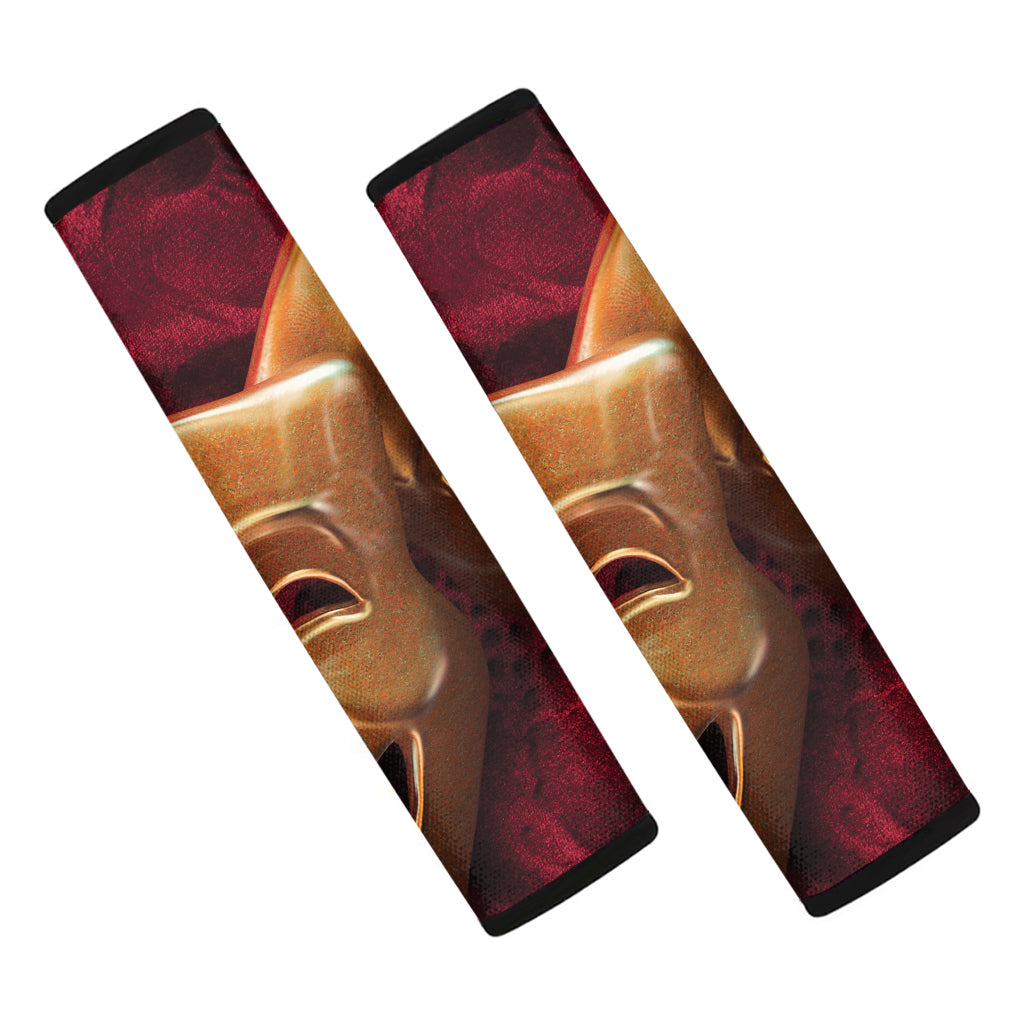 Comedy And Tragedy Theater Masks Print Car Seat Belt Covers