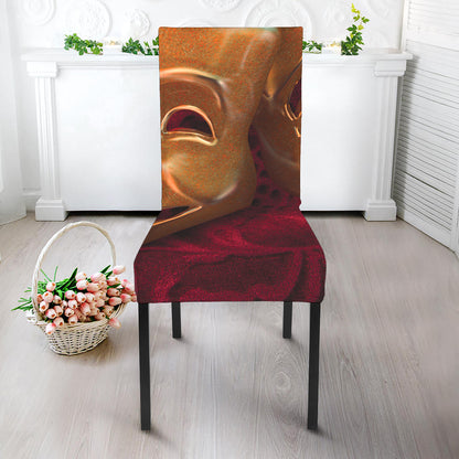 Comedy And Tragedy Theater Masks Print Dining Chair Slipcover