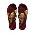Comedy And Tragedy Theater Masks Print Flip Flops