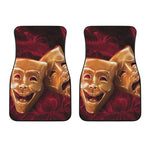 Comedy And Tragedy Theater Masks Print Front Car Floor Mats