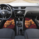 Comedy And Tragedy Theater Masks Print Front Car Floor Mats