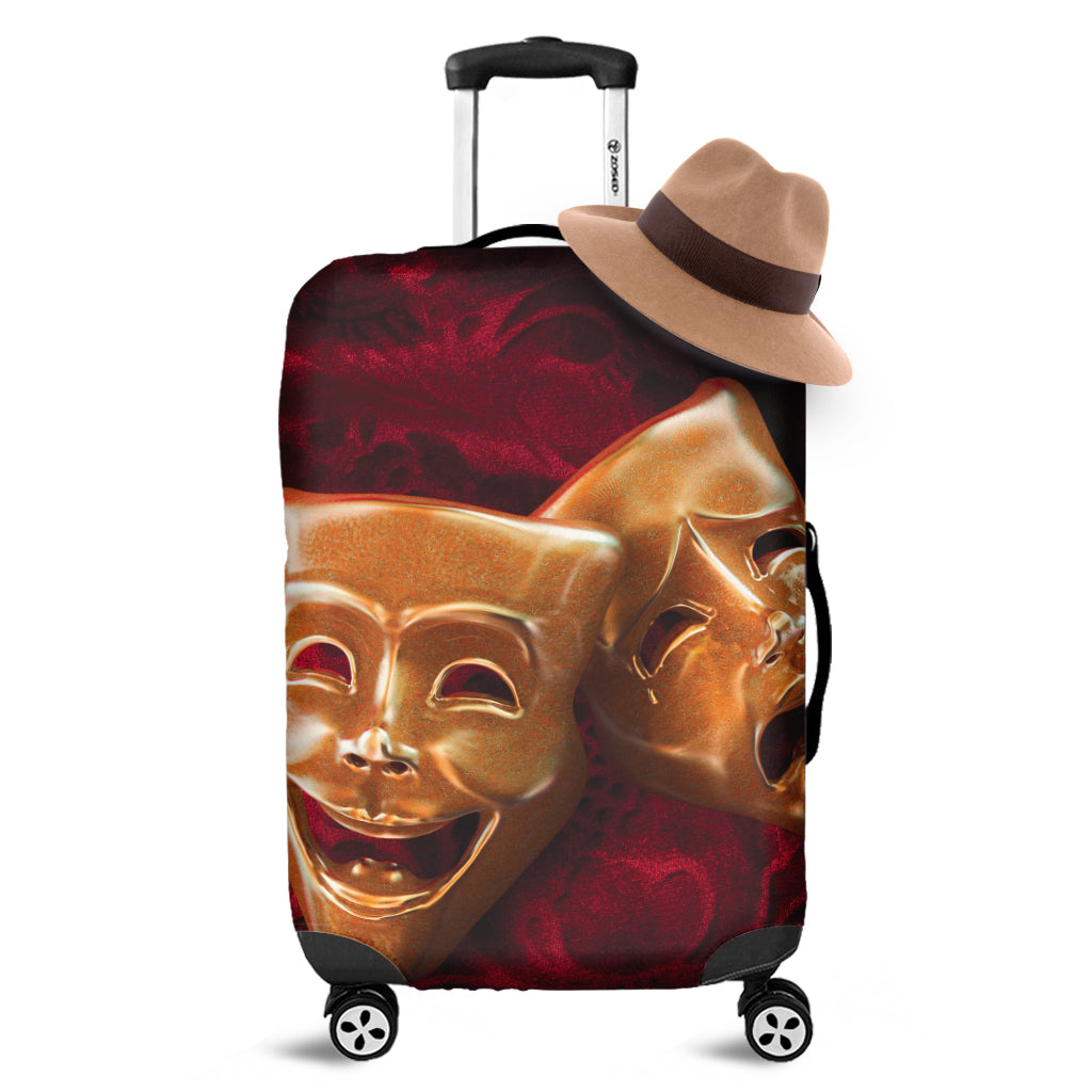 Comedy And Tragedy Theater Masks Print Luggage Cover