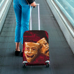 Comedy And Tragedy Theater Masks Print Luggage Cover