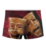 Comedy And Tragedy Theater Masks Print Men's Boxer Briefs