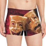 Comedy And Tragedy Theater Masks Print Men's Boxer Briefs