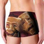 Comedy And Tragedy Theater Masks Print Men's Boxer Briefs