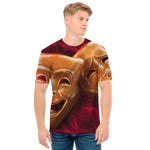 Comedy And Tragedy Theater Masks Print Men's T-Shirt