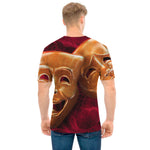 Comedy And Tragedy Theater Masks Print Men's T-Shirt
