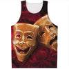 Comedy And Tragedy Theater Masks Print Men's Tank Top