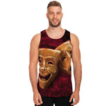 Comedy And Tragedy Theater Masks Print Men's Tank Top