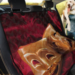 Comedy And Tragedy Theater Masks Print Pet Car Back Seat Cover