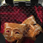 Comedy And Tragedy Theater Masks Print Pet Car Back Seat Cover