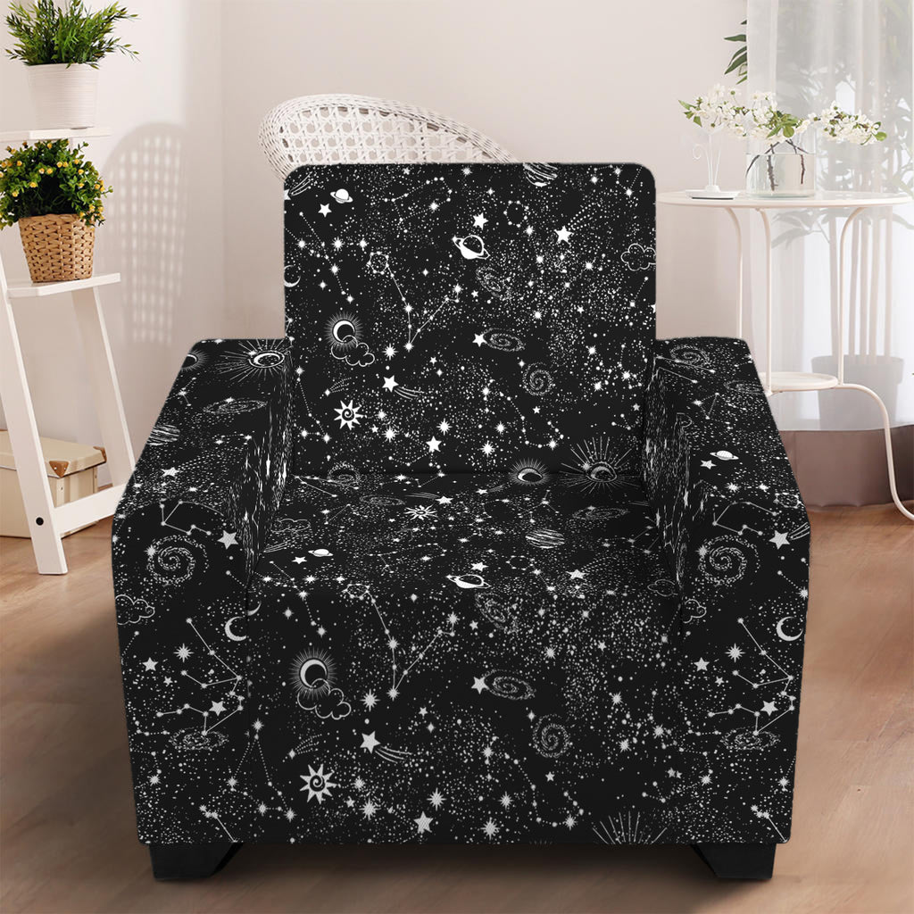 Constellation Galaxy Pattern Print Armchair Slipcover