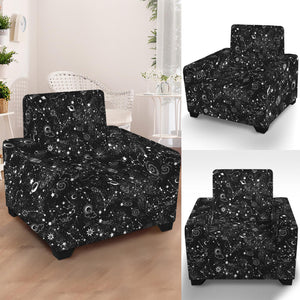 Constellation Galaxy Pattern Print Armchair Slipcover