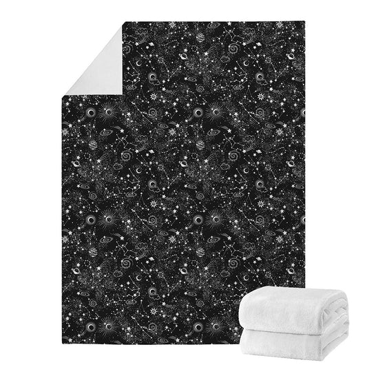 Constellation Galaxy Pattern Print Blanket