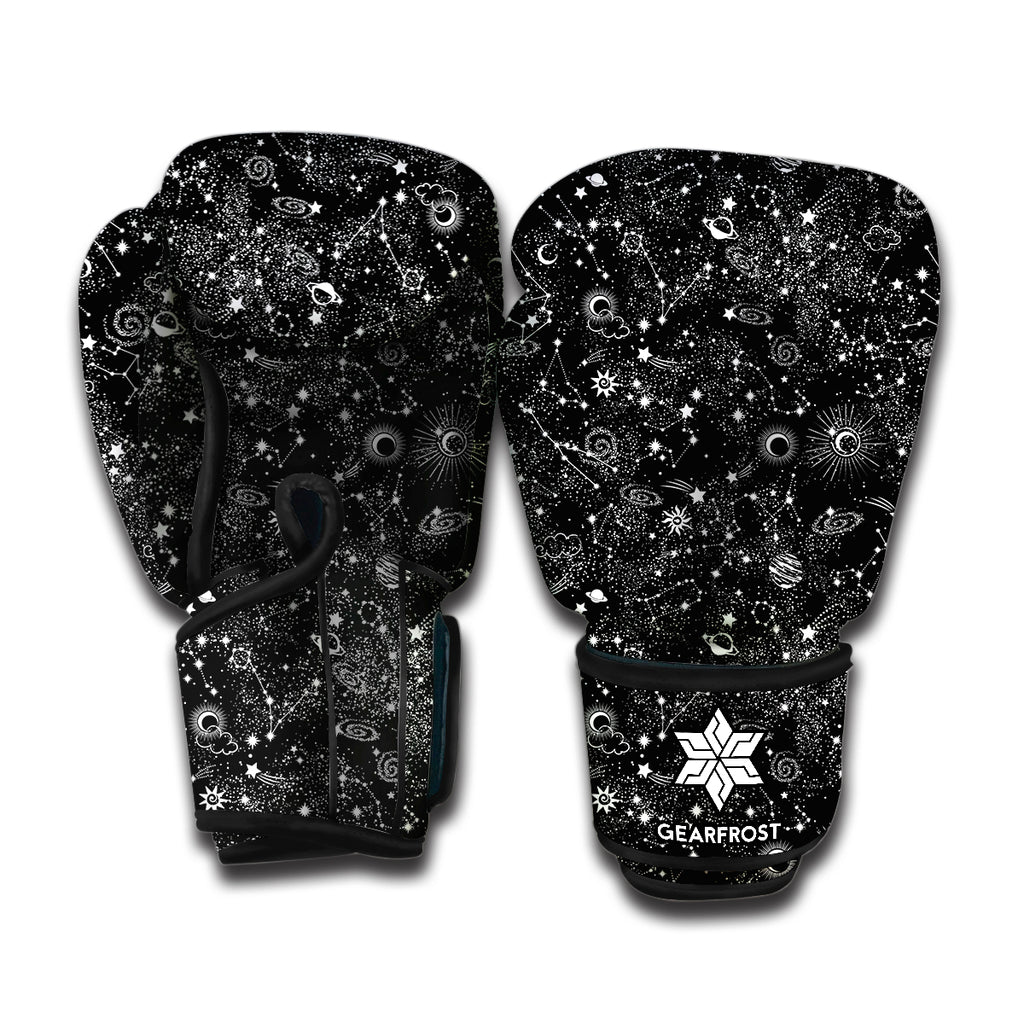 Constellation Galaxy Pattern Print Boxing Gloves