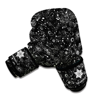 Constellation Galaxy Pattern Print Boxing Gloves