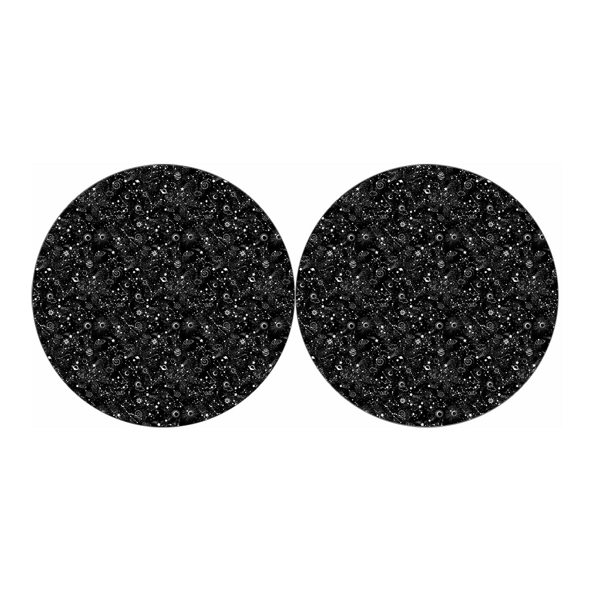 Constellation Galaxy Pattern Print Car Coasters