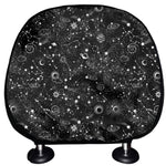 Constellation Galaxy Pattern Print Car Headrest Covers