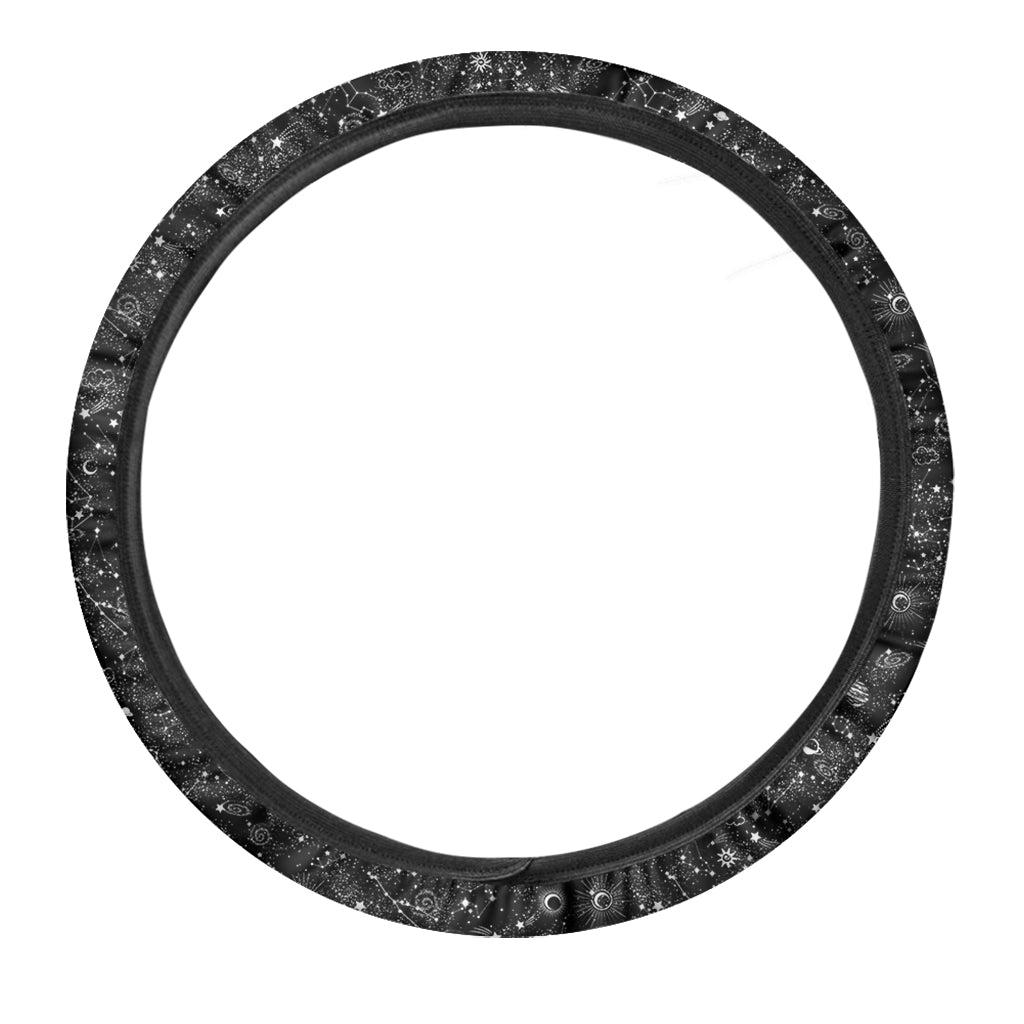 Constellation Galaxy Pattern Print Car Steering Wheel Cover