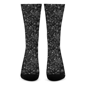 Constellation Galaxy Pattern Print Crew Socks