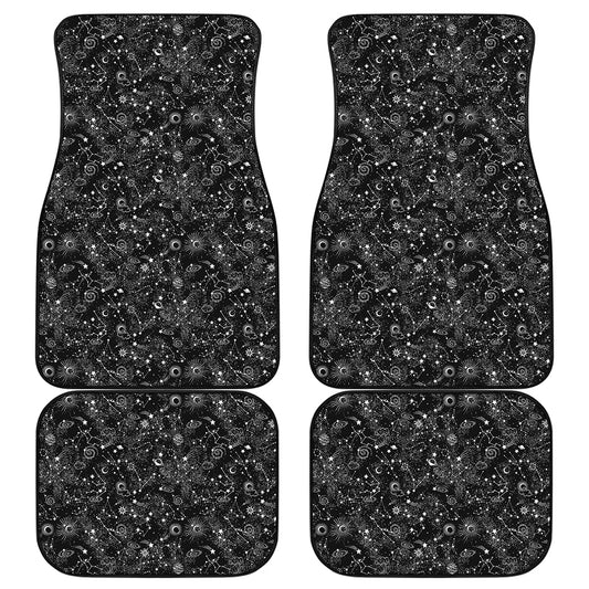 Constellation Galaxy Pattern Print Front and Back Car Floor Mats