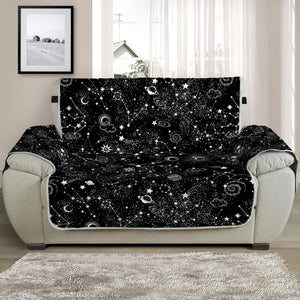 Constellation Galaxy Pattern Print Half Sofa Protector